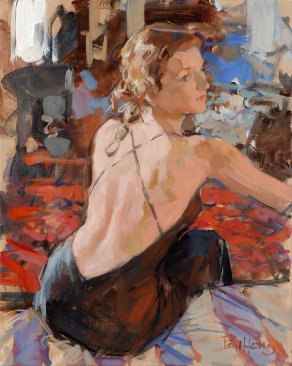女人的柔情,英国艺术家Paul Hedley油画作品