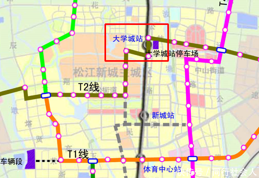 松江有轨电车与上海轨道交通9号线的换乘看似