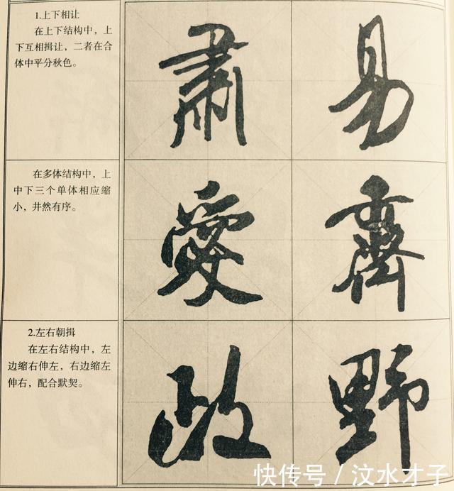 米芾行书书法迎让法结字技巧,看看吧