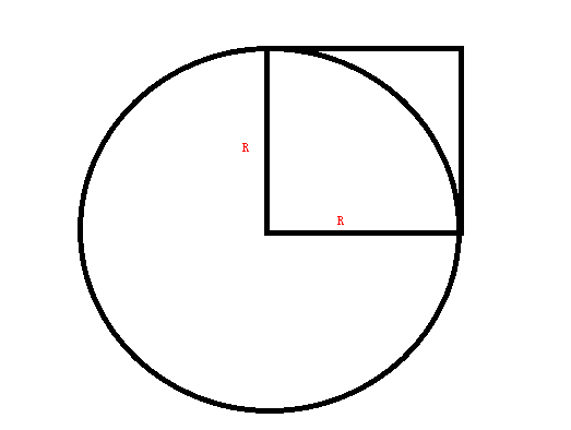 以知以圆的半径为边长的正方形的面积是20平