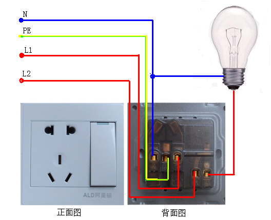 五孔一开怎么安装没有地线怎么接_360问答