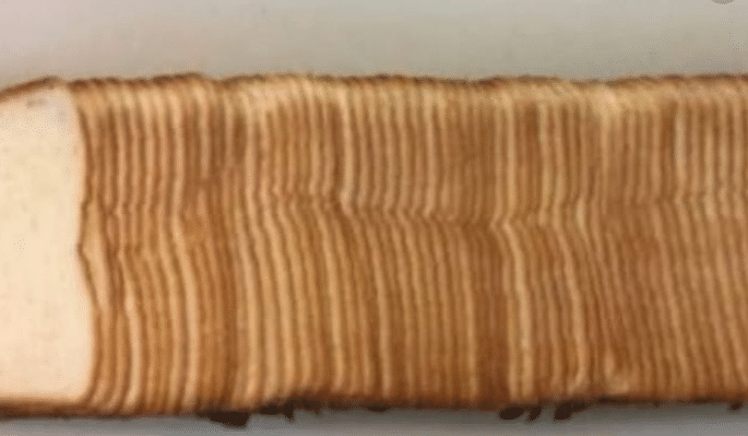 米其林大厨一块面包切80片, 中国厨师切完萝卜