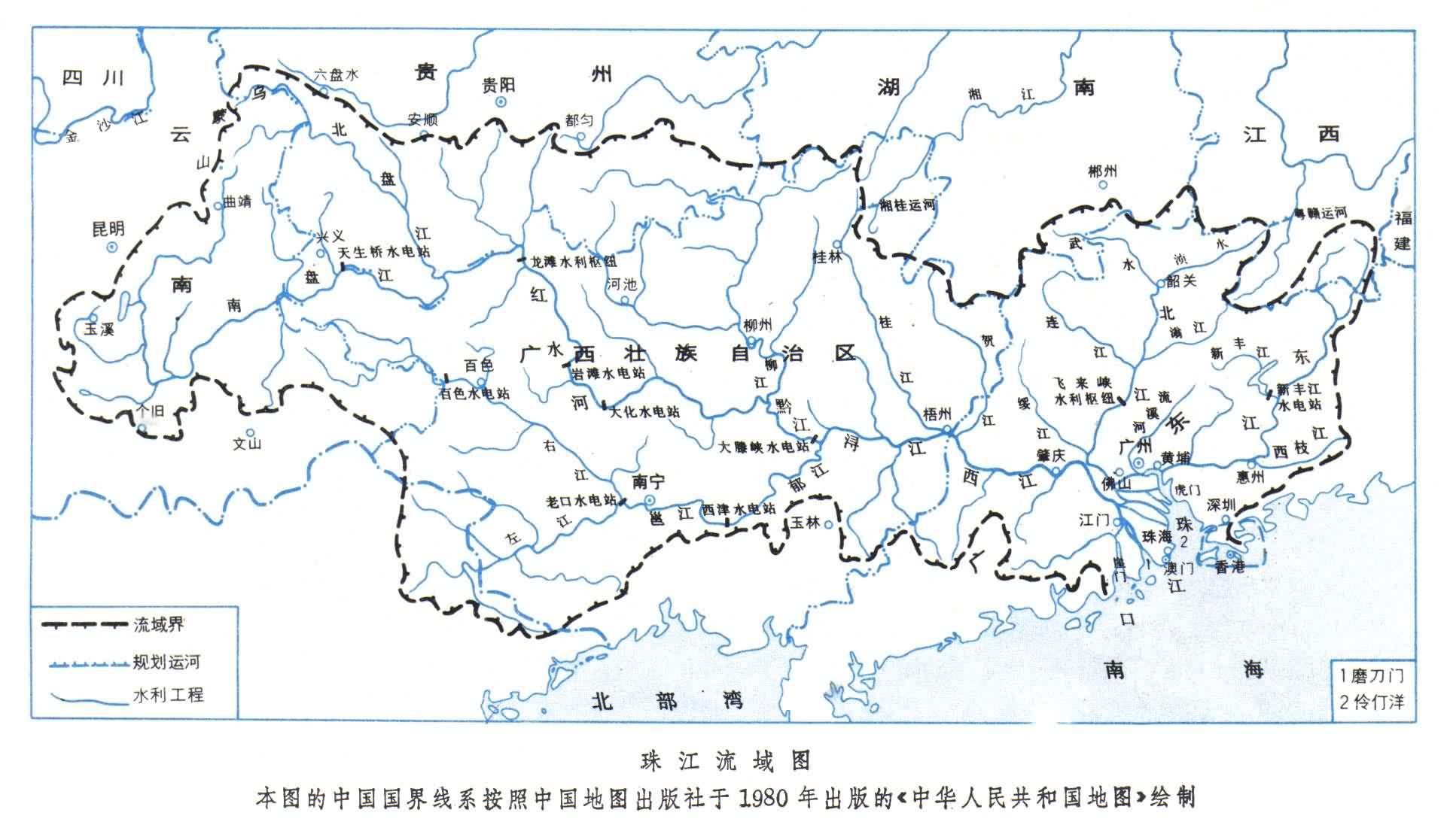 珠江的主流是西江,发源于云南省境内的马雄山,在广东省珠海