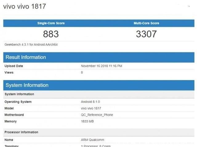 vivo再为入门用户准备了一款新机,搭载骁龙8核