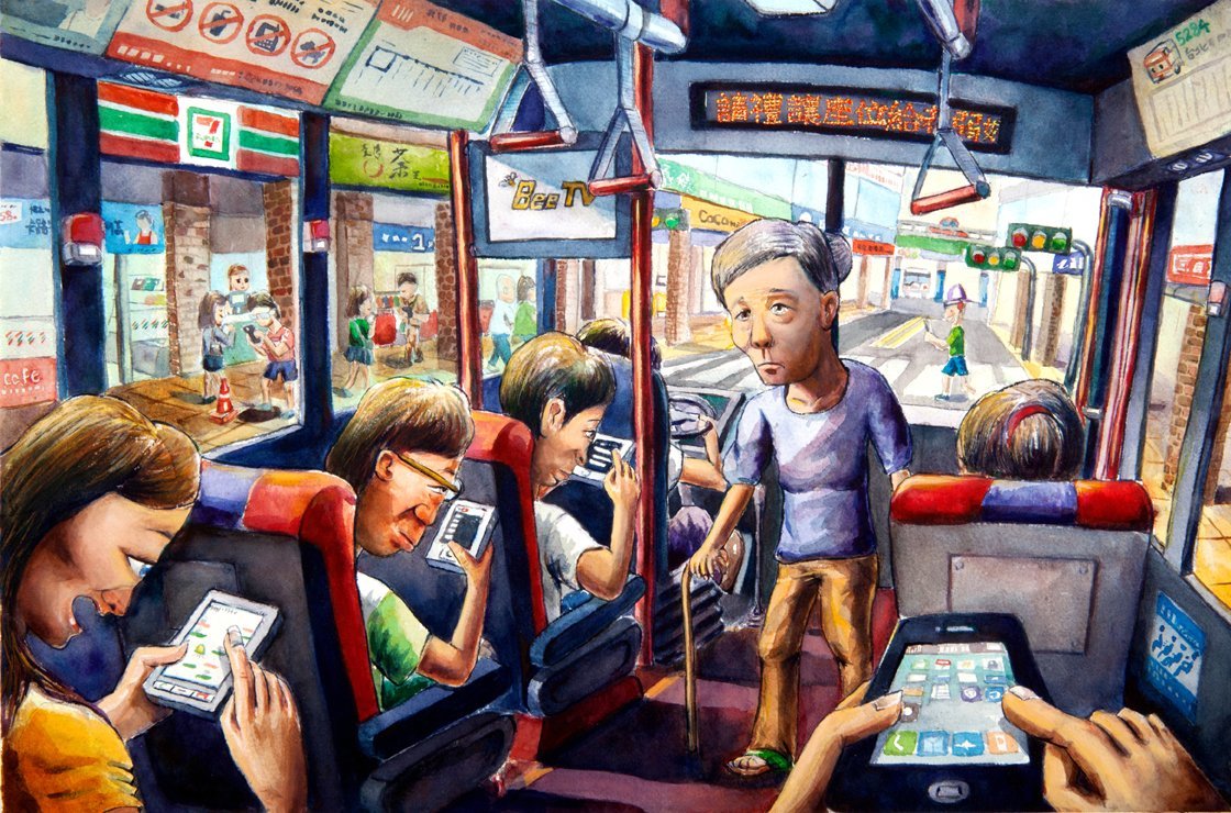 低头族为何手机放不下:不想看见别人成双成对