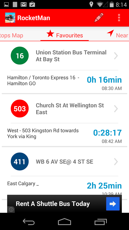 RocketMan TTC GO Transit App截图5