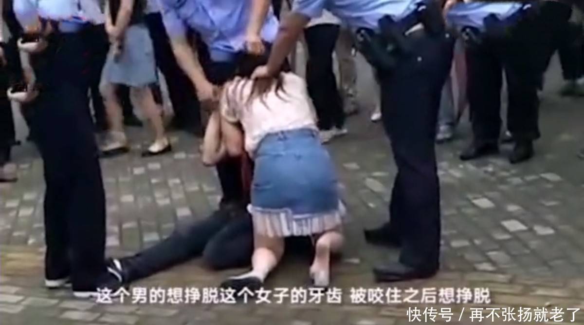 男子和女友在街头接吻,惨遭女友咬断舌头,男子