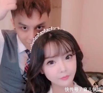 韩安冉婚纱照流出,一对整容脸。新郎手的位置