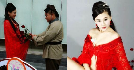 蜂腰女孩夸张身材惊呆众人图片