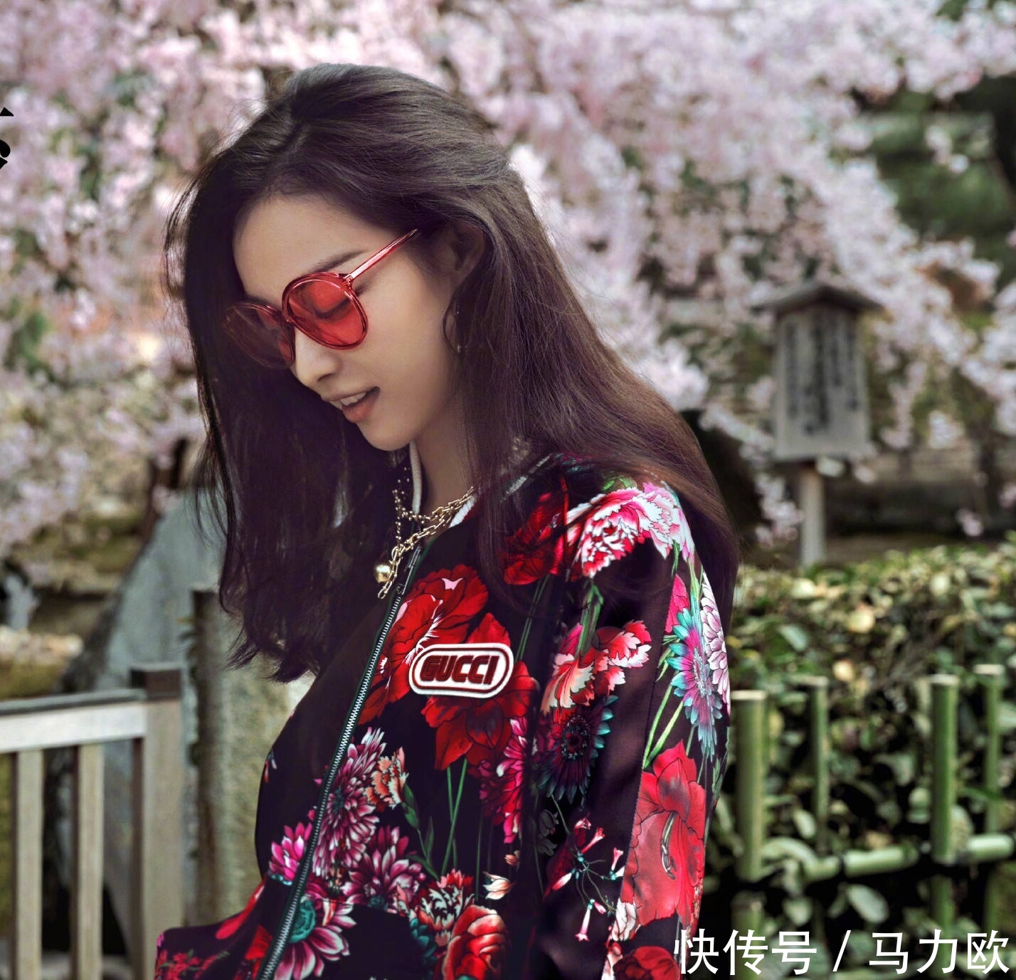 倪妮时尚芭莎五月封面,在樱花盛开的京都,再次