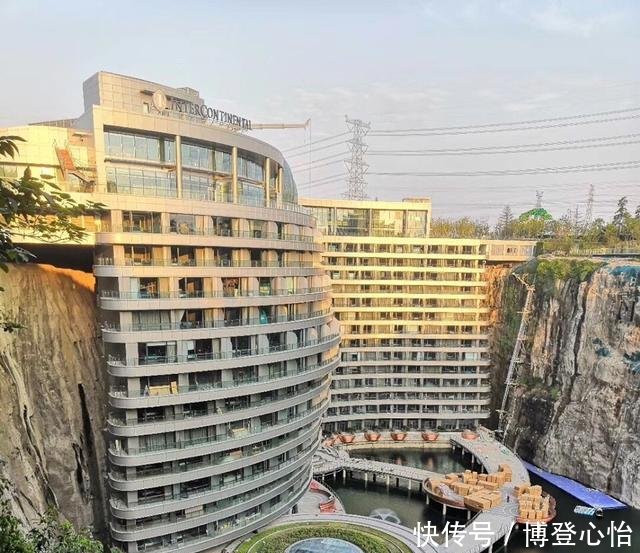 上海松江区的深坑酒店接近于开业状态本身的形