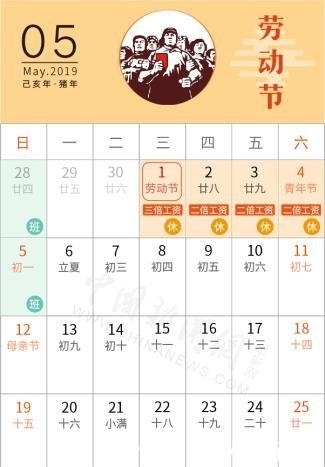 二会后续来了…五一放假调整,5月1日到4日放4