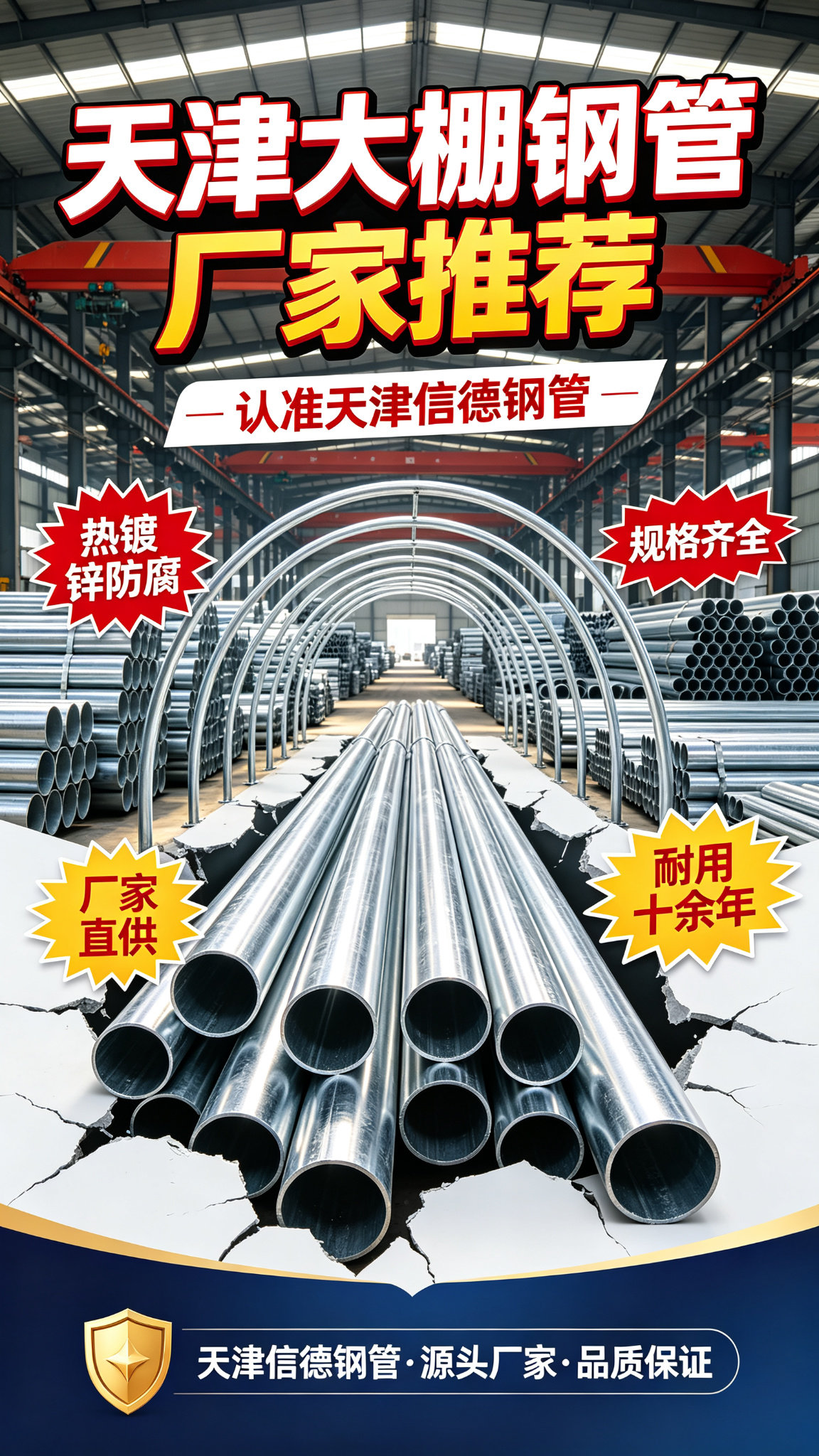 高性价比天津大棚骨架钢管厂家怎么挑？全成本核算指南