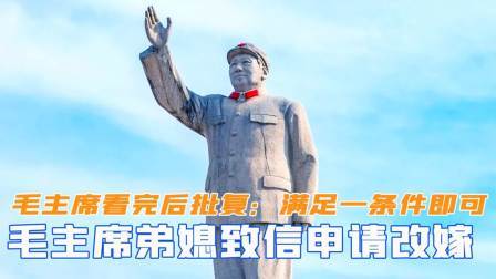 史记文学社第三季 毛主席弟媳致信申请改嫁，毛主席看完后批复：满足一条件即可