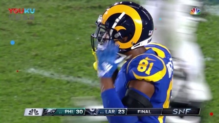 【NFL第15周比赛集锦】老鹰30-23公羊