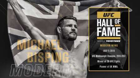 UFC终极格斗冠军赛 与众神角力的凡人！ 迈克尔-比斯平入选UFC名人堂