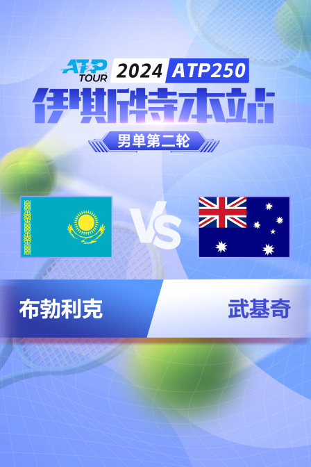 2024ATP250伊斯特本站 男单第二轮 布勃利克VS武基奇 海报
