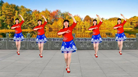 优美健身舞 广场舞《桃花朵朵开》一支好看还简单的32步
