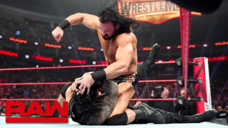 WWE RAW 2019 【RAW 03/11】还没有完全康复的罗门伦斯遭德鲁麦金泰尔偷袭