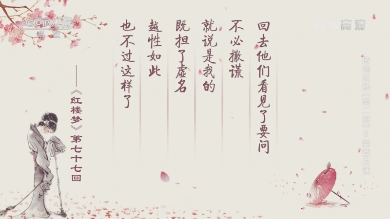 百家讲坛 《百家讲坛》 20220615 诗词红楼（第二部）3 芙蓉之诔