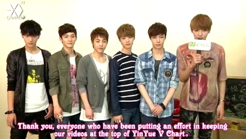 EXO EXO-M 音悦V榜打榜宣传视频 英文字幕-EXO-M 音悦V榜 EXO
