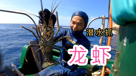 荒岛潜水，潜水捕获大鱼和龙虾，船上的人瞬间沸腾起来