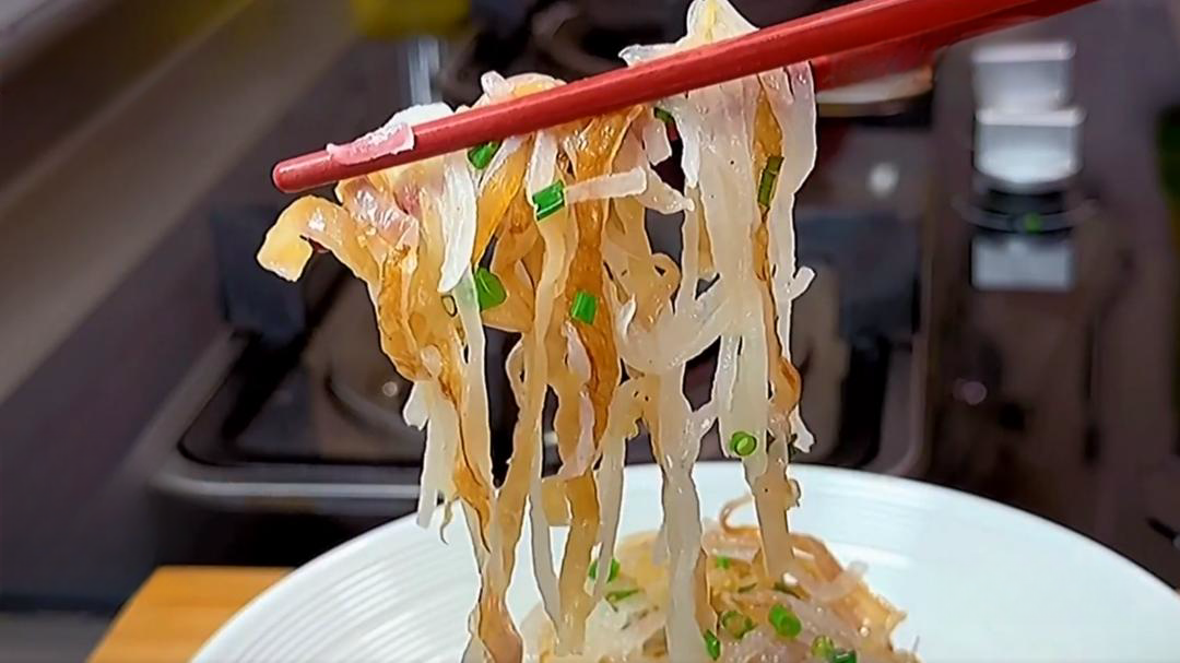 人气美食 爽口开胃菜 葱油海蜇丝