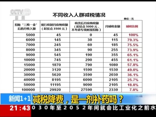 新闻1+1 《新闻1+1》 20181008 减税降费，是一剂补药吗？