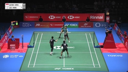 2023日本羽毛球公开赛男双半决赛阿尔菲安/阿迪安托VS李洋/王齐麟