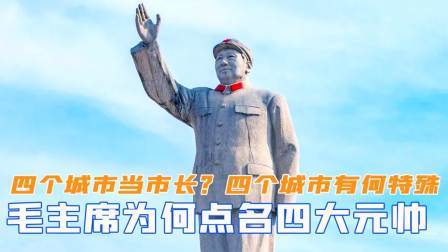 闻天下谈古今 毛主席为何点名四大元帅，去四个城市当市长？四个城市有何特殊