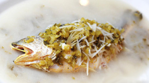 雪菜笋丝烧黄鱼