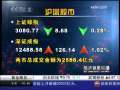 经济信息联播 股市探底回升守住3000点