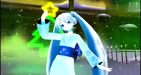 初音未来 金圣夜霜雪朽-初音未来 (初音，miku)