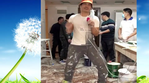 唱罢吹灯 被刷墙耽误的歌手太搞笑了