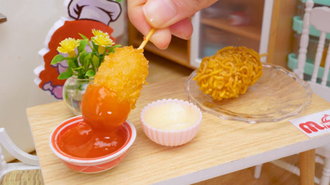 美味芝士火腿炸串