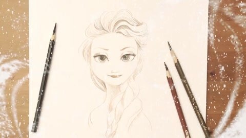 龙背天空艺术创想 教你画冰雪奇缘的艾莎