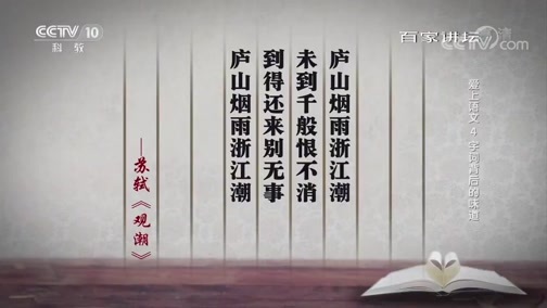 百家讲坛 《百家讲坛》 20190729 爱上语文4 字词背后的味道