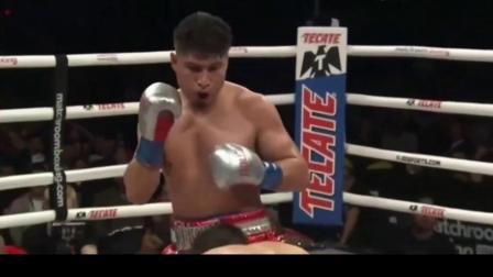 四级别之王米奇-加西亚重拳击倒瓦格斯 这几拳够震撼