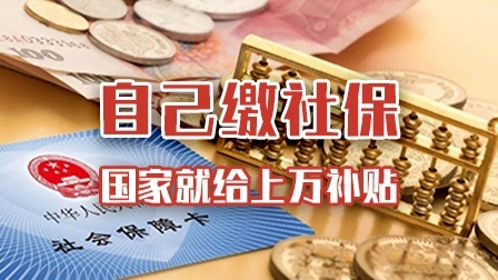 自己缴社保，国家就给1万8补贴，是真的吗？