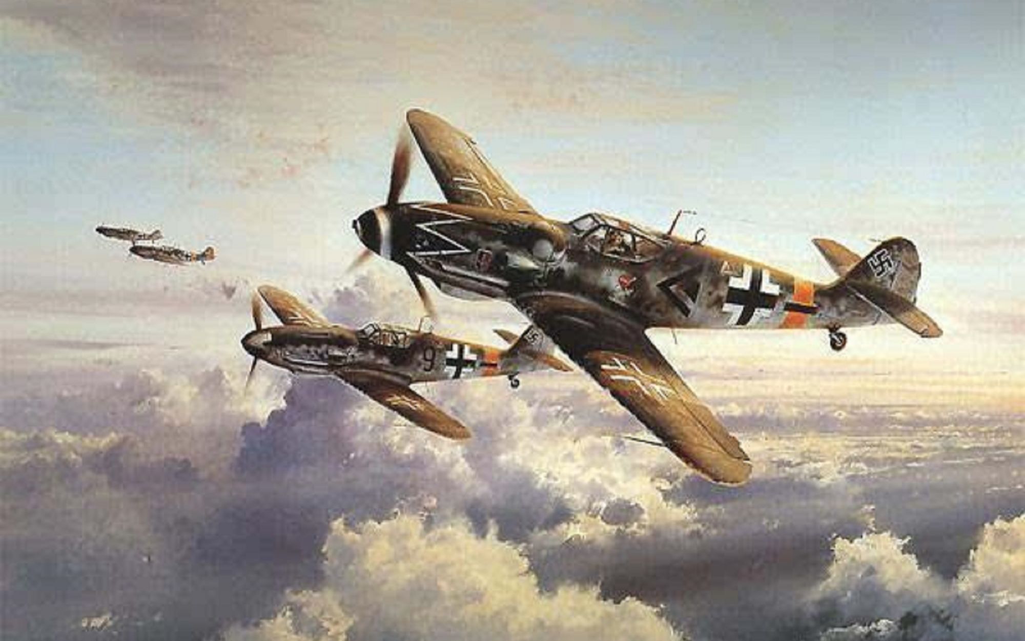 性能大比拼！BF-109E战斗机VS“飓风”战斗机！