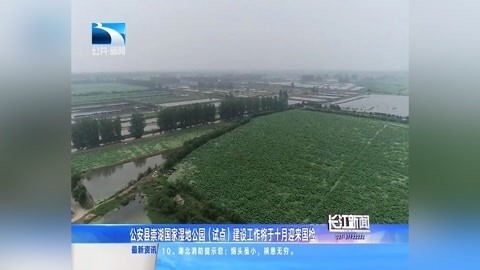 长江新闻号 崇湖国家湿地公园建设工作将于十月迎来国检