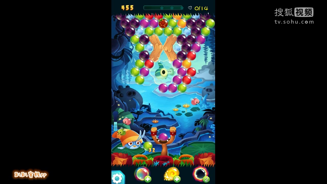 《趴趴客栈》小游戏，愤怒的小鸟Stella POP - 一球定江山