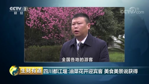 生财有道 《生财有道》 20190318 话说获得感 四川都江堰：油菜花开迎宾客 美食美景说获得