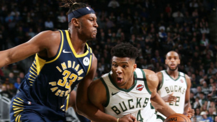 NBA热辣资讯 字母哥砍下50分带领雄鹿横扫步行者！本赛季的字母哥太强了！