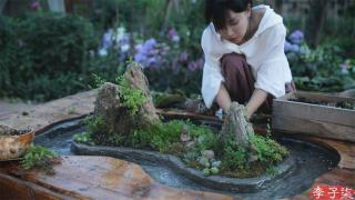 小时候睡的旧木床，蜕变成古色古香的流觞曲水桌