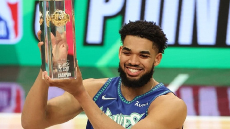 NBA热辣资讯 新科三分王诞生！唐斯破历史最高得分纪录29分夺得三分大赛冠军