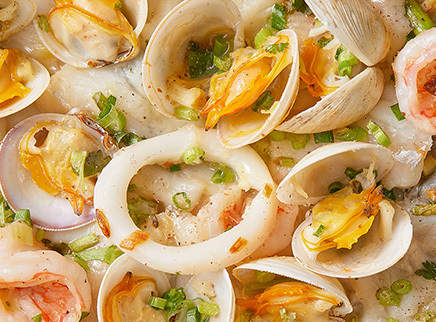 美食台 海鲜烙 一锅端的中式披萨