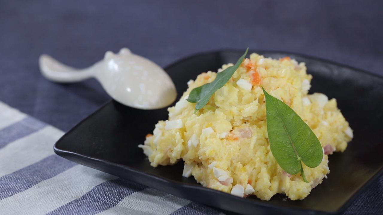 美&middot;食 孩子爱吃的土豆泥沙拉，不用再去西餐厅买了，在家自己做，一分钟完成