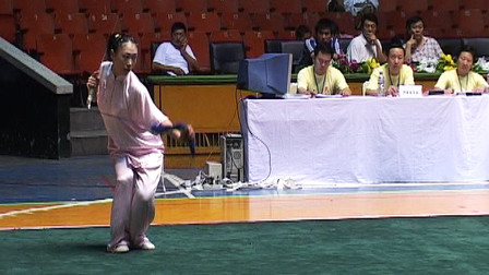 尘封赛事 2005年全国武术套路冠军赛传统项目比赛 女子器械 027 女子长穗剑 孙萍萍（上基）第一名