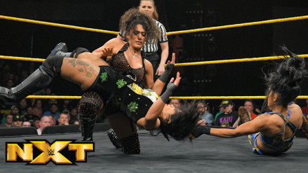WWE在中国 【WWE NXT 02/27】李霞搭档康蒂 vs 凡妮莎阿莉亚